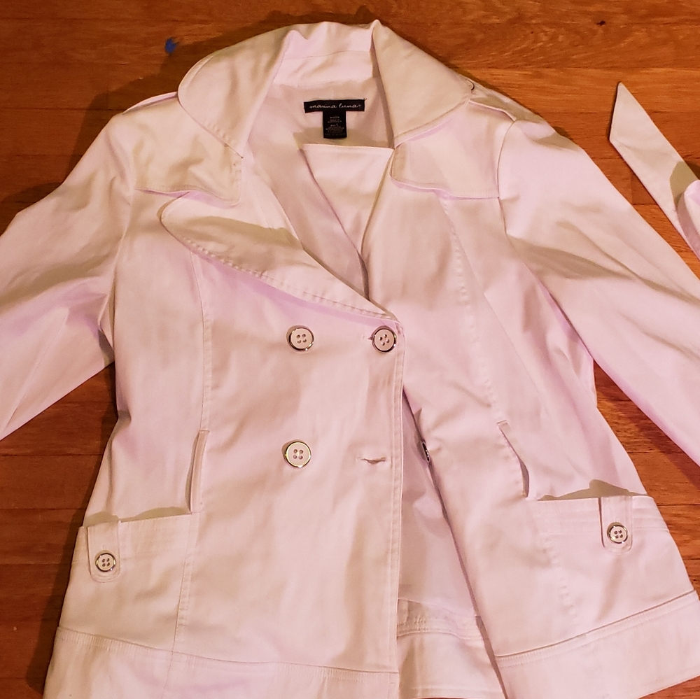 White button down coat